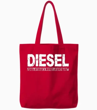 Diesel Your Hybrid's Worst Enemy - T-Shirt Humoristique Pour Camion T-Shirt Haut De Gamme Tote Bags - Red