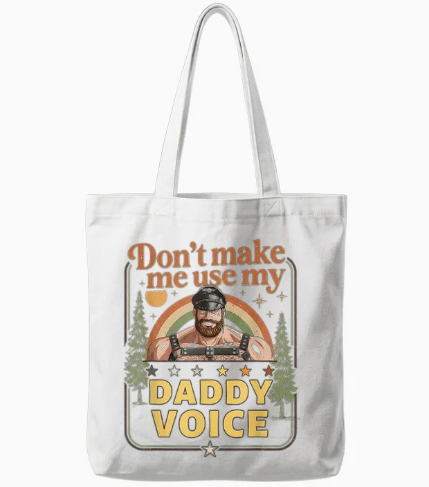 Peinliches Shirt Lustig Unangemessener Papa Stimme Humor Tote Bags in White