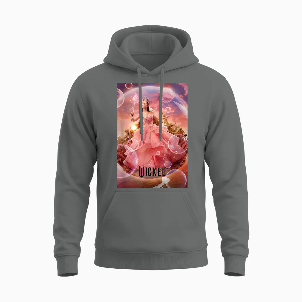 Wicked Glinda Bubble Unisex Hoodie in Graphite Heather