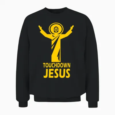 Touchdown Jesus Unisex Sweatshirt - Black