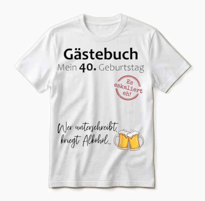 40. Geburtstag Mann Frau 40 Jahre Deko 1986 Geschenk Lustig Unisex T-Shirt in White