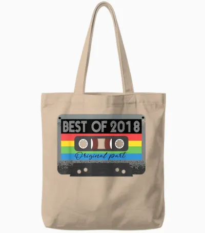 Best of 2018 Vintage Kassette Retro Geburtstag Tote Bags - Natural