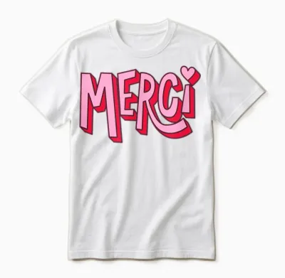 Merci Unisex T-Shirt - White