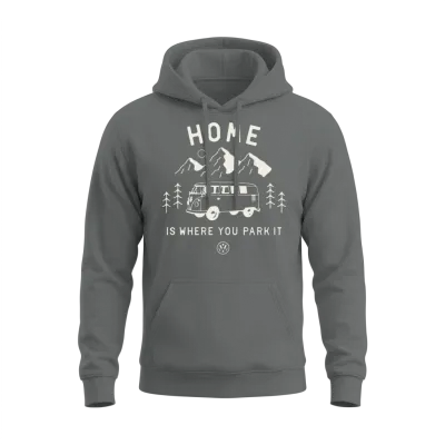 Volkswagen Vw T1 Camper Home Is Where You Park It Unisex Hoodie - Graphite Heather