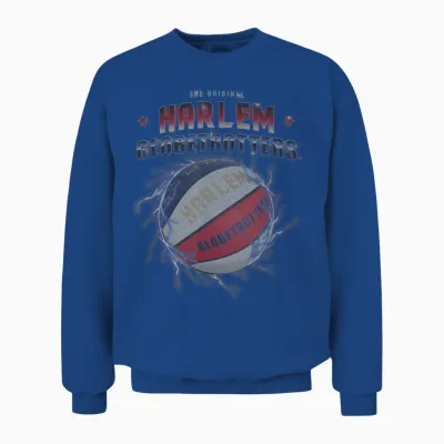 Harlem Globetrotters Basketball Chrome Logo with Lightning Unisex Sweatshirt - Royal