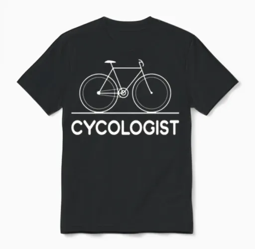 Cycologist Funny Biker Motorcycles Gift Unisex T-Shirt in Black