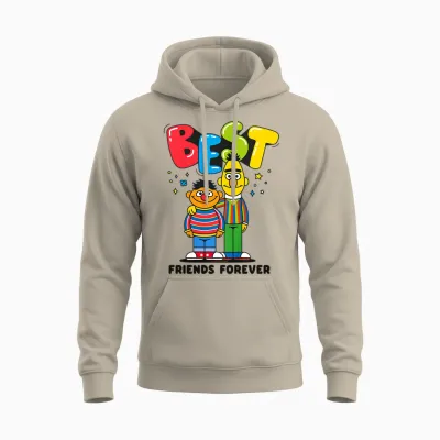Children's Sesame Street Ernie and Bert Best Friends Forever Unisex Hoodie - Sand
