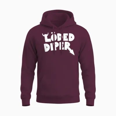 Diary of a Wimpy Kid Löded Diper Band Logo Unisex Hoodie - Maroon
