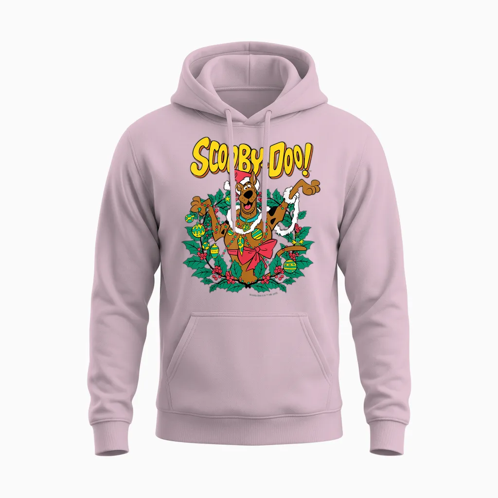 Scooby Doo Christmas Unisex Hoodie in Light Pink