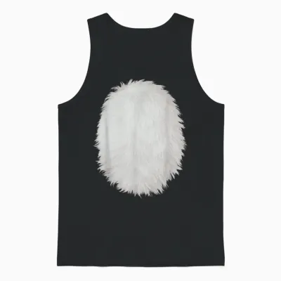 White Belly Costume Diy Cosplay Panda Bear Cat Skunk Deer Unisex Tank Top - Black
