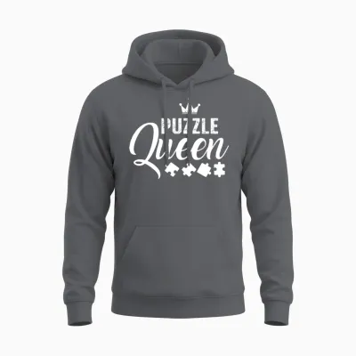 Puzzle Queen Puzzle Enthusiast Gift Unisex Hoodie - Charcoal