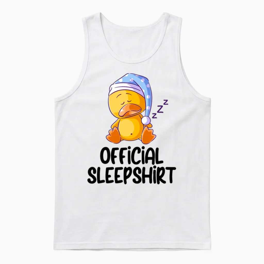 Funny Animal Shirt Funny Picture Unisex Tank Top in White