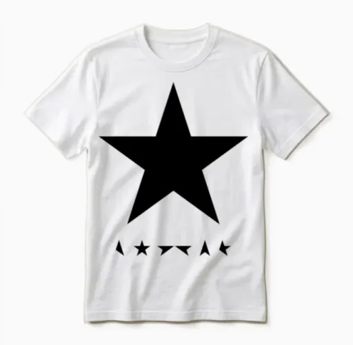 David Bowie Blackstar Album Cover Unisex T-Shirt in White