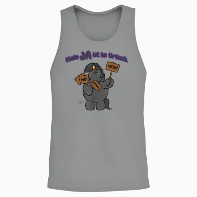 Pummeleinhorn - Grummeleinhorn Mein Ja Ist Im Urlaub Fun Unisex Tank Top - Sport Grey