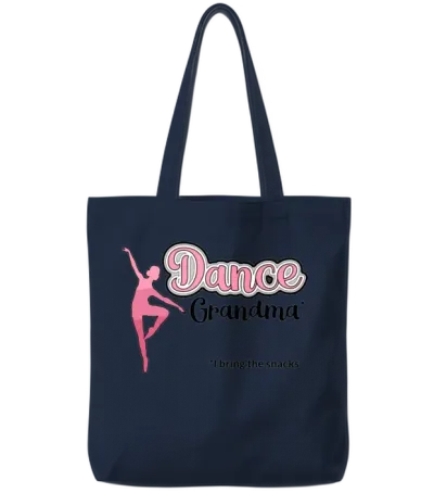 Funny Dance Grandma I Bring the Snacks Tote Bags - Navy