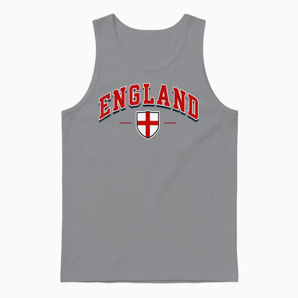 England English St George Unisex Tank Top in Sport Grey