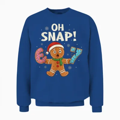 Gingerbread Six Seven 67 Bruh 6 7 Christmas Girl Boys Unisex Sweatshirt - Royal
