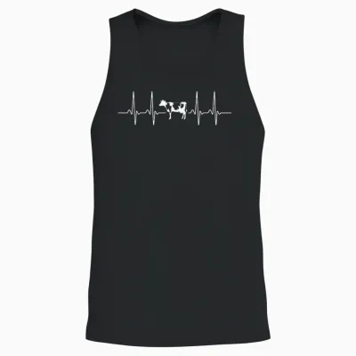 Battement De Cœur De Vache éleveur De Vaches Unisex Tank Top - Black