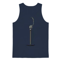 Anchor Lift T-Bar Lift Winter Ski Slope Skiing Unisex Tank Top - Navy – 1