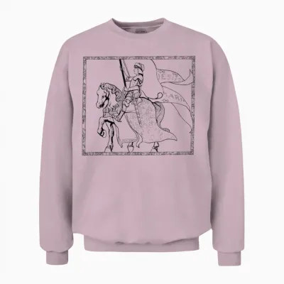 Portrait Joan of Arc, France and a Roman Catholic Saint Unisex Sweatshirt - Light Pink
