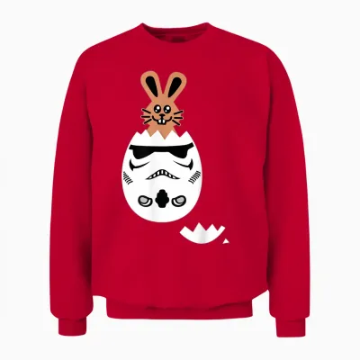 Star Wars Chocolate Bunny and Stormtrooper Easter Egg Funny Unisex Sweatshirt - Red