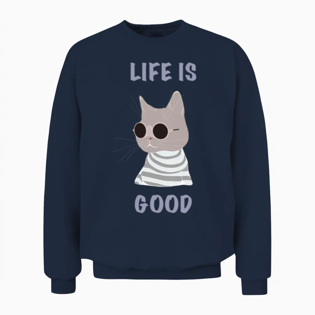 Funny Pictures Unisex Sweatshirt in Navy