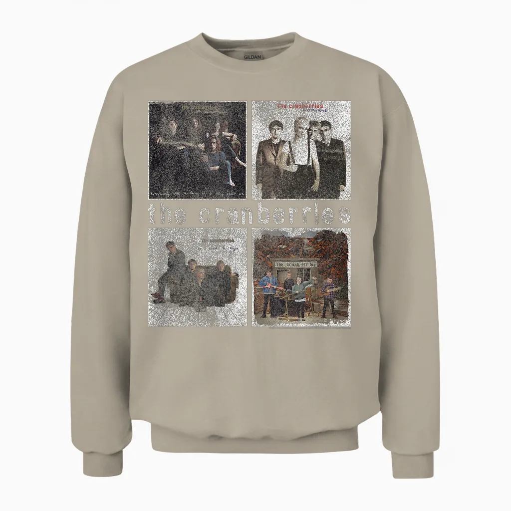 The Cranberries Distressed Album Covers Vintage Band Unisex Sweatshirt in Sand
