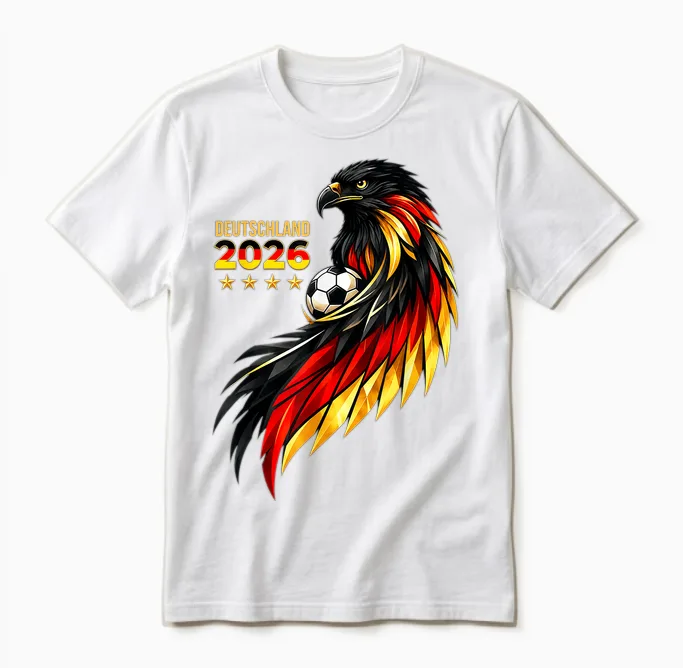 Deutschland 2026 Adler Unisex T-Shirt in White