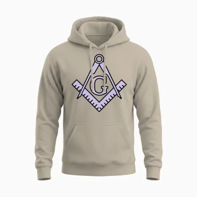 Freemason Classic Emblem Unisex Hoodie - Sand