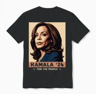 Kamala Harris 2024 for the People Election Gear Unisex T-Shirt - Black