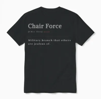 Chair Force Unisex T-Shirt - Black