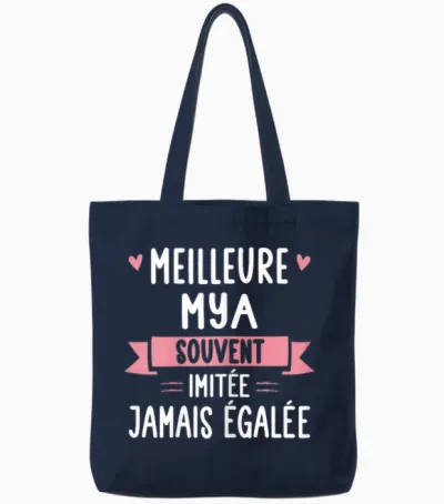 Femme Unique Humour Cadeau Personnalisé Prénom Mya Tote Bags - Navy