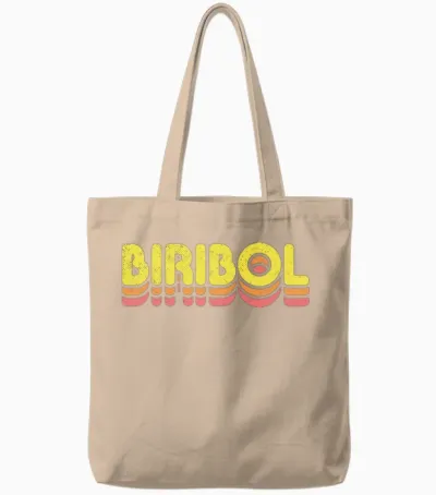 Retro Biribol Tote Bags - Natural