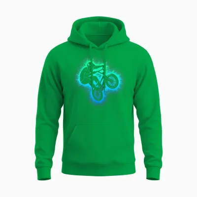 Bmx Kids Boys T-Shirt, Black, S Unisex Hoodie - Irish Green