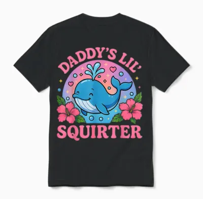 Lustiger Unangemessener Papa Lil Squirter Unisex T-Shirt - Black