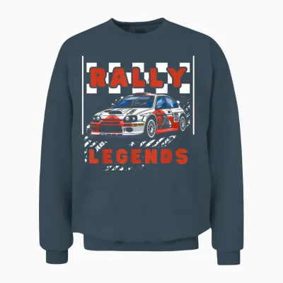 Rally Legends Racing Rally Sport T-Shirt, Black, S Unisex Sweatshirt - Dark Heather