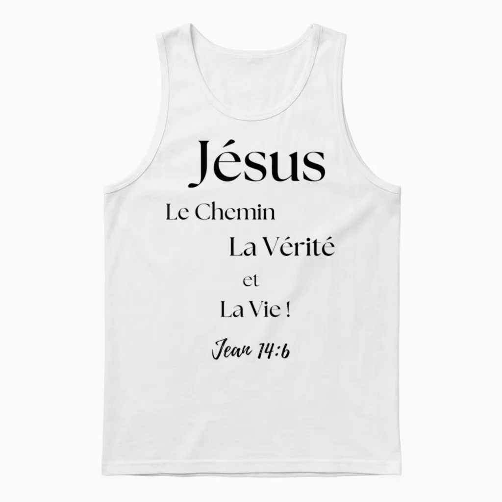 Jesus the Way, Truth and Life Unisex Tank Top in White