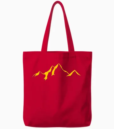 Mountain Scenery / Mountains Tote Bags - Red