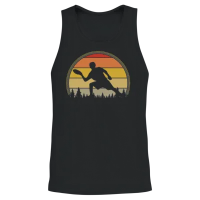 Retro Disc Golf Unisex Tank Top - Black