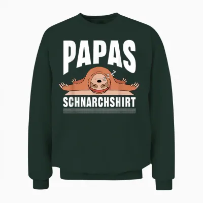 Papas Schnarchshirt | Schlafshirt Pyjama Schlafanzug Vater Unisex Sweatshirt - Forest