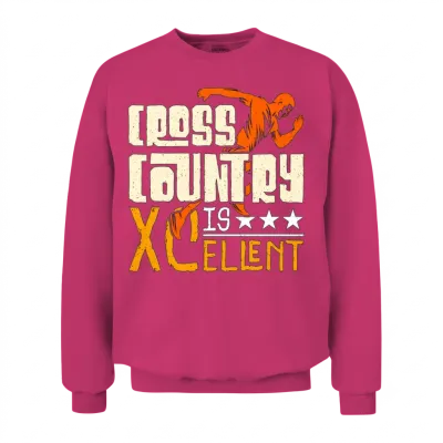 Cross Country Is Xcellent Marathon Race Xc Running Unisex Sweatshirt - Heliconia