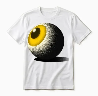 Eyeball - Retro Vintage Distressed Unisex T-Shirt - White