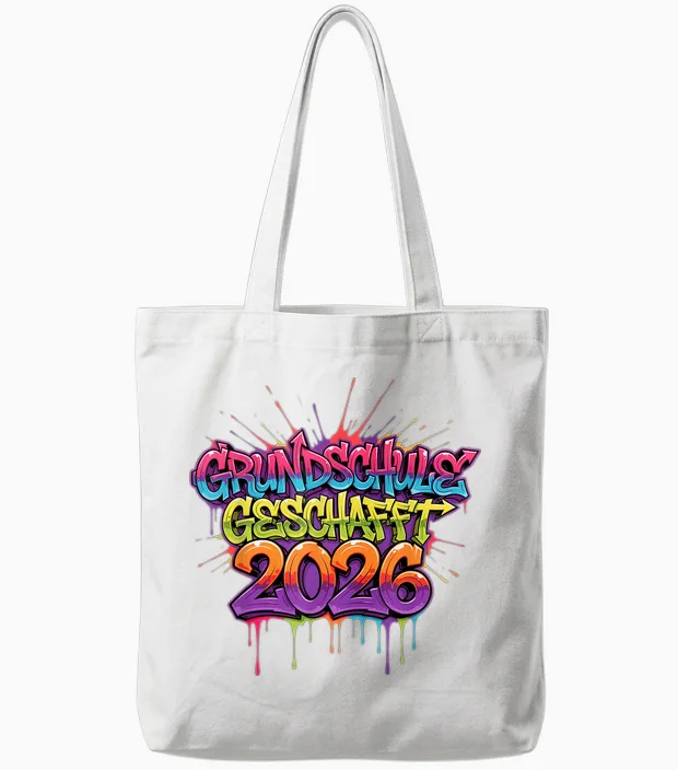 Grundschule Geschafft Abgänger Grundschule Abschluss 2026 Tote Bags in White