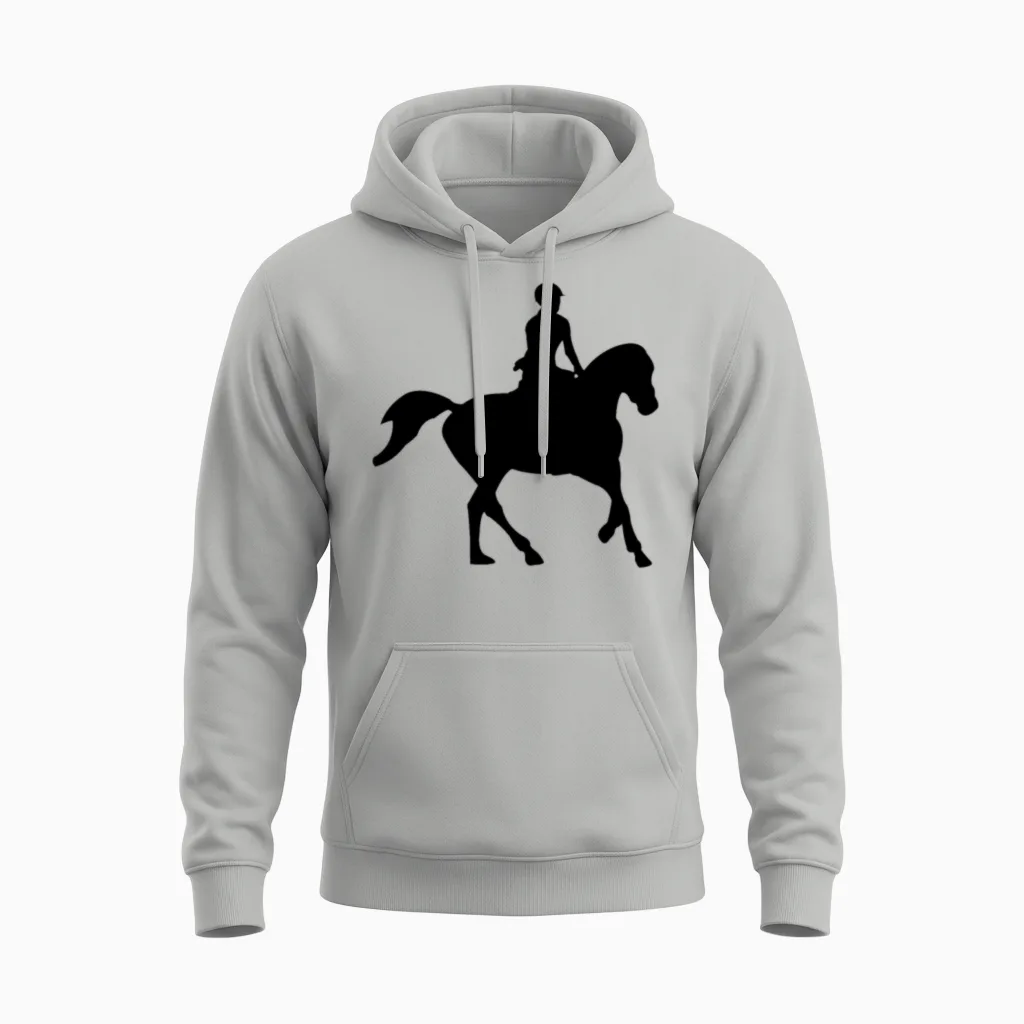 Horse Silhouette - Lovers Unisex Hoodie in Ash