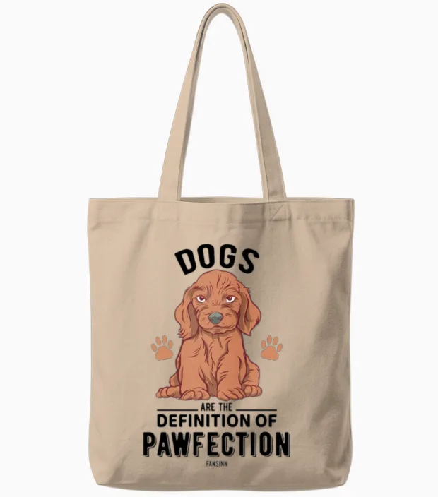 Cute Dog - Lovers Tote Bags in Natural