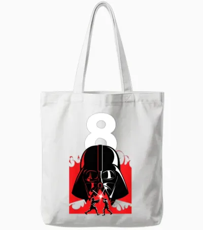 Kinder Star Wars Darth Vader 8 Geburtstag Tote Bags - White