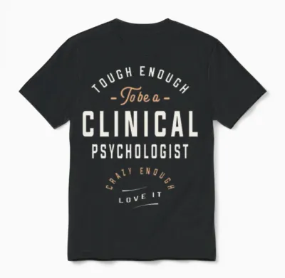 Crazy About Clinical Psychology - Tough & Loving Unisex T-Shirt - Black
