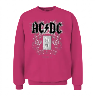 Ac/dc Logo with Socket Plug Me in Videoalbum Unisex Sweatshirt - Heliconia
