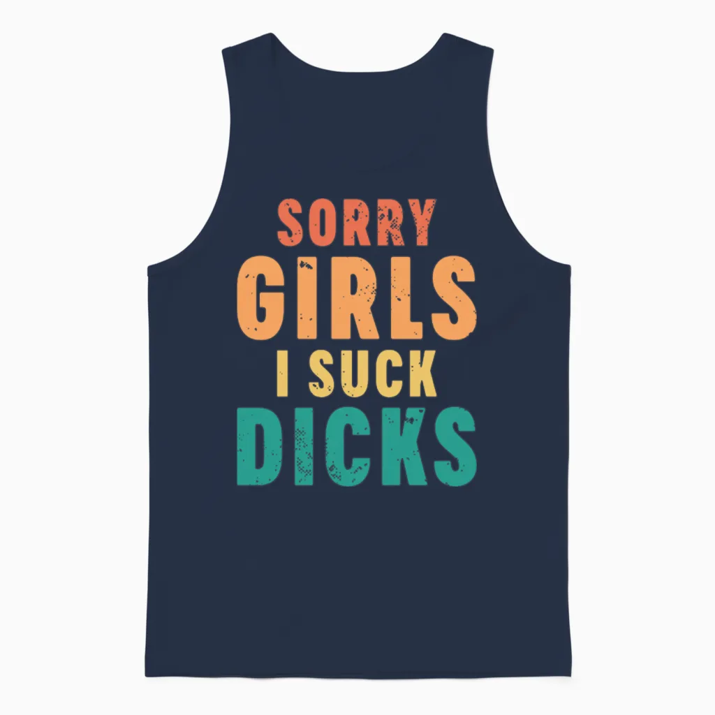 Funny Unisex Tank Top in Navy