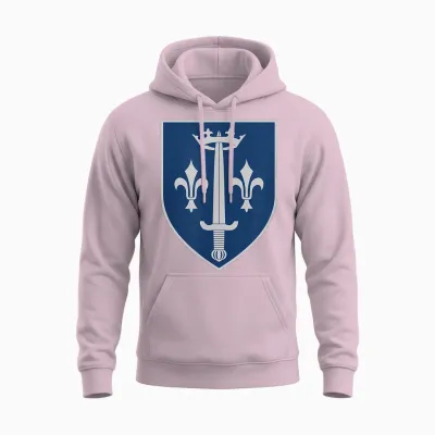 Saint Joan of Arc Family Crest Unisex Hoodie - Light Pink